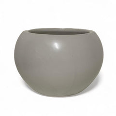 Maceta de cerámica color blanco redonda 14x5x5