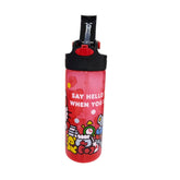 Botella con popote Hello Kitty para Niñas Plástico 600 ml