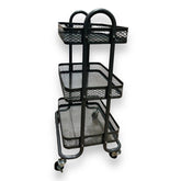 Organizador para baño o cocina generico de acero 3 niveles