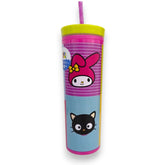 Termo con popote de Hello Kitty y amigos 450 ml