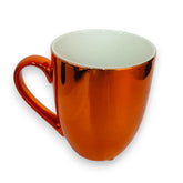 Taza fluorescente naranja de porcelana 1 pieza