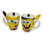 Juego de dos tazas Bob Esponja de Porcelana 310 ml