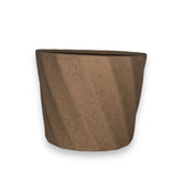 Maceta de cerámica color cafe efecto granito 12x4x4