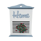 Porta llaves Home color azul con blanco de Madera 1 pieza