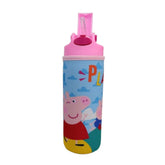 Botella con popote Peppa Pig para Niñas Plástico 600 ml