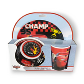 Vajillas Cars para niños de plástico con 3 piezas