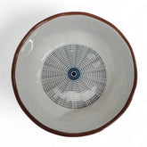 Plato blanco linea azul 14x14 generica hogar melamina 14x14