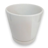 Maceta color Blanco de Cerámica 1 pieza 14 x 13 cm