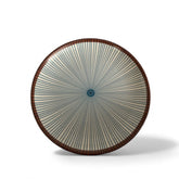 Platos rayas azul con cafe generica hogar plastico 25x25