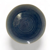 Platos de porcelana color azul espiral 22x22