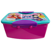 Lonchera princesas color rosa hogar plastico 5 piezas