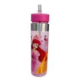Botella con popote Princesas para Niñas Plástico 650 ml