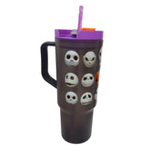 Vaso con popote El Extraño Mundo de Jack de plástico 1.2L