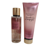 Set Victoria's Secret Crema Y Body Strawberries & Champagne