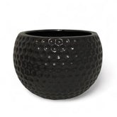 Maceta de cerámica con diseño tipo pelota de golf 14x11x11