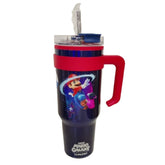 Termos con popote Mario Galaxy Acero Inoxidable 1.2L