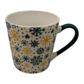 Tazas de porcelana con copos de nieve 380ml