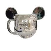 Taza 3D Mickey Mouse Cerámica color plateada 350 ml