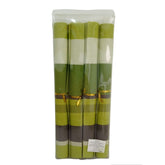 Manteles a rayas verde 4 piezas 45 x 30 cm