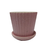 Maceta de cerámica color rosa granito 10x10cm