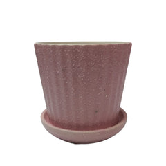 Maceta de cerámica color rosa granito 10x10cm
