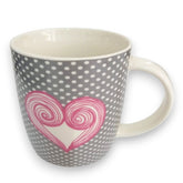 Taza con Lunares blancos de Porcelana 1 Pieza