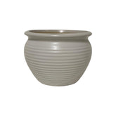 Maceta de cerámica color blanco 12x4x4