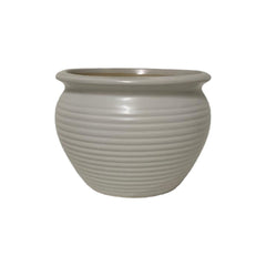 Maceta de cerámica color blanco 12x4x4