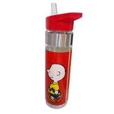 Botella con popote Snoopy Peanuts Plástico 650 ml