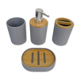 Organizador para Baño color gris de plástico con 4 piezas