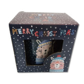 Taza con ilustración de llama Merry Christ Mas Porcelana 1 pieza