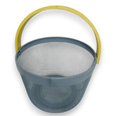 Cesto de metal de color gris de 25 x 18 cm