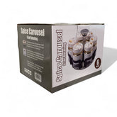 Set de Especieros spice carousel de vidrio 6 piezas