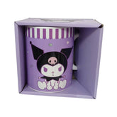 Taza con caja Kuromi de Cerámica color lila 480 ml