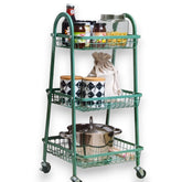 Organizador de Cocina con ruedas de metal