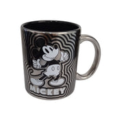 Taza Mickey Mouse color plateada con negro Cerámica 320 ml