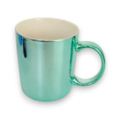 Taza fluorescente verde de porcelana 1 pieza