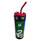 Termo con popote Hogwarts multicolor Acero inoxidable 600 ml