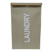 Cesto Beige de tela para ropa de 1 pieza 53 x 36 cm