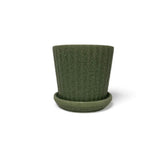 Maceta de cerámica color verde 10x10x10