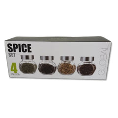 Especieros herméticos AMINNO de Cristal 4 piezas