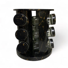 Juego de especieros de vidrio 12 piezas Color negro