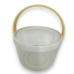 Cesto de metal de color blanco para el Hogar