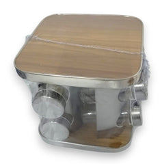 Especiero de metal y recipientes de vidrio 1 pieza