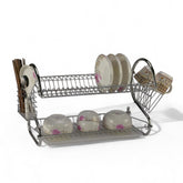 Escurridor de Platos de acero doble nivel