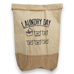 Cesto Beige de lona para ropa 1 pieza