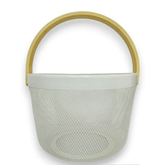 Cesto de metal de color blanco para el Hogar