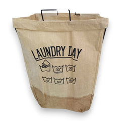 Cesto Beige de lona para ropa 1 pieza