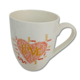 Taza con ilustración de un corazón de Porcelana 1 pieza