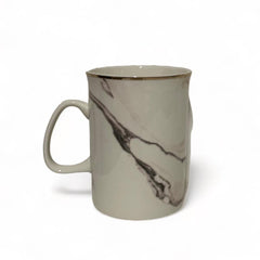 Tazas de porcelana color blanco marmol 350ml